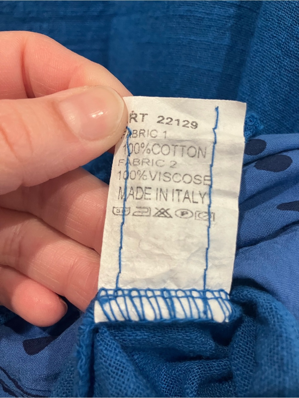 Women's Cotton Lagenlook Blue Mixed-Panel Short Sleeve Tunic - Picture 2 of 7